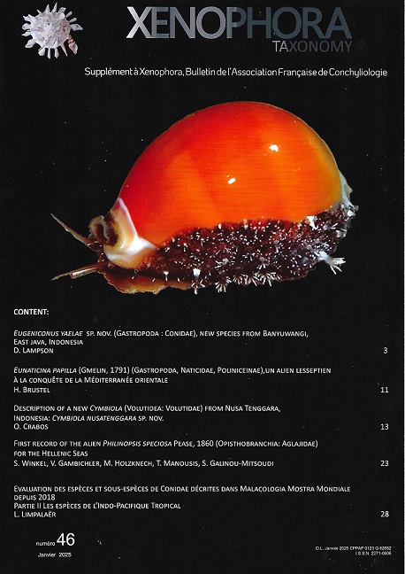 Couverture du Xenophora Taxonomy n46.